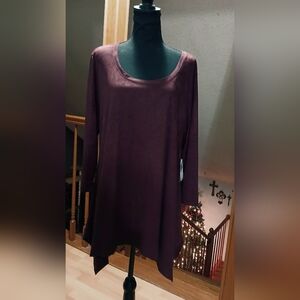 Women's L/S loose-fit tunic style top